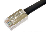 カテゴリ5e ロボットケーブル 撚り線 クロス 黒(ケーブル仕様B) 6m