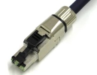 10GigE Vision対応LANケーブル ロボットSTP M12(Xコード) RJ45産業用 1m