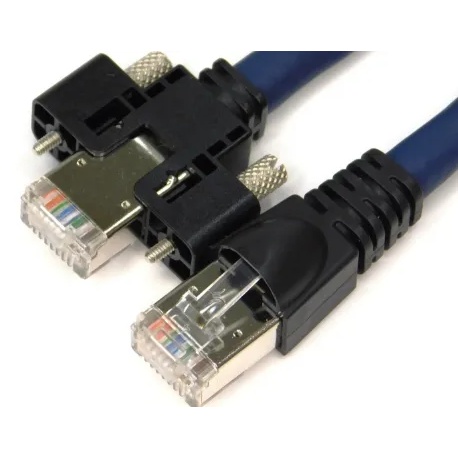 10GigE Vision対応LANケーブル 産業用 ロボット RJ45片側ネジ付 3m