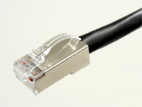 カテゴリ6 STPケーブル 単線 1000BASE-TXストレート 黒 45m