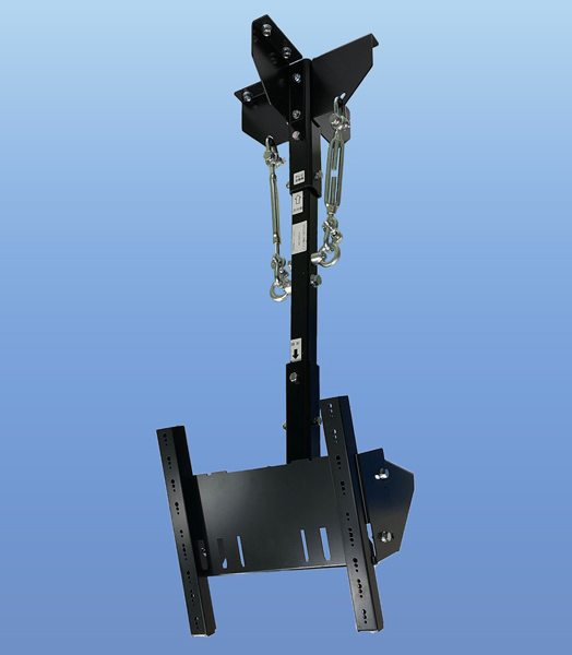 三菱社製 液晶テレビ（LCD-58XB・DSM-58）搭載専用 天吊り金具（中間パイプ1200mm・安全対策部品キット）セット品