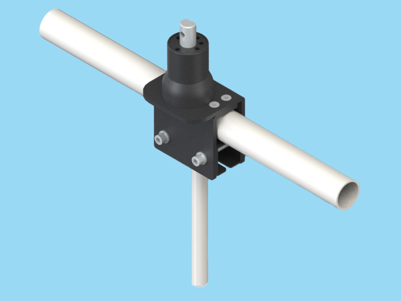 パイプベッド取付ブラケット PS9Rアーム搭載専用（ブラック）