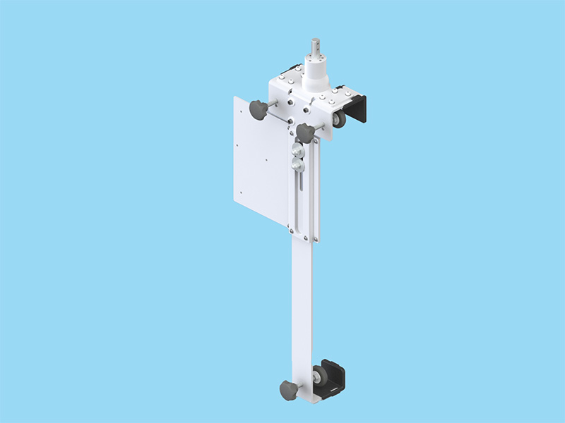 ロングアーム専用 ベッド取付ブラケット 薄型Lタイプ ライトグレー