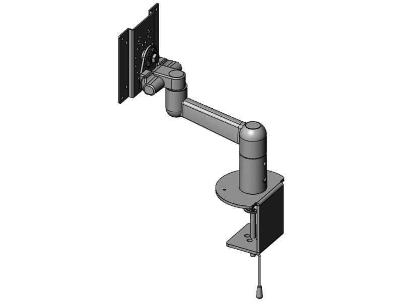 2Kg対応2軸タイプ 平行移動式ディスプレイアーム 本体ユニット（ブラック）