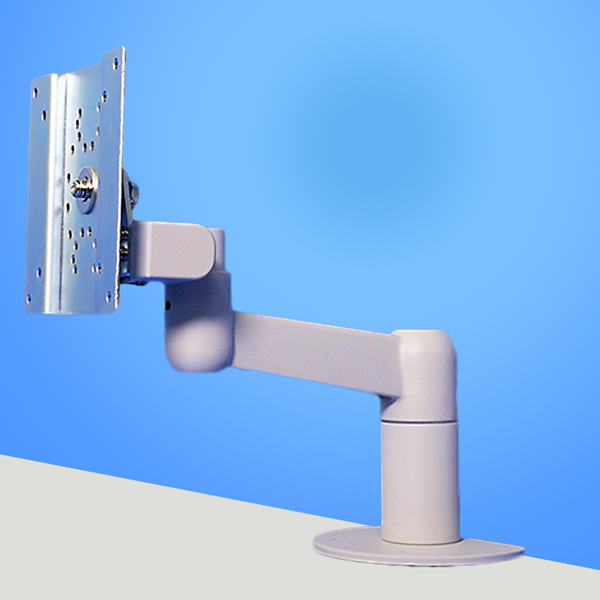 6Kg対応2軸タイプ 平行移動式ディスプレイアーム 本体ユニット（ライトグレー）