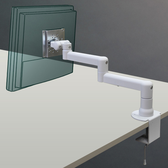 画面回転機能付 3軸コンパクト型 平行移動アーム 本体ユニット（ライトグレー）