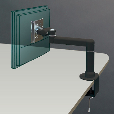 画面回転機能付 2軸コンパクト型 平行移動アーム 本体ユニット（ブラック）