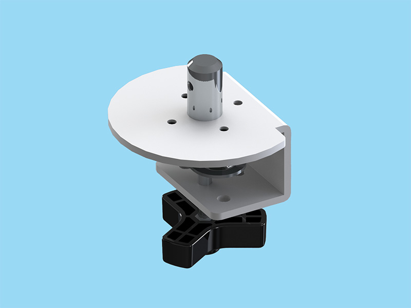 PS4・PS5シリーズ用 ノブ式ショートクランプ ライトグレー