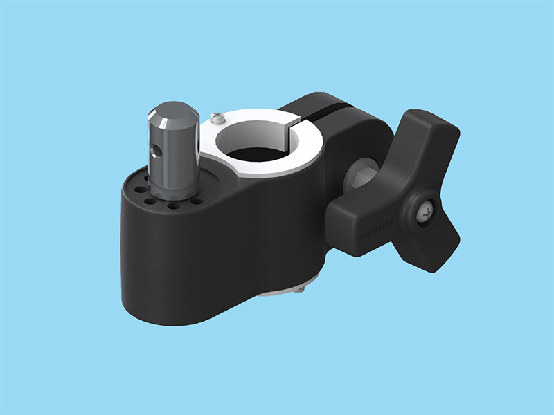 パイプ径32ミリ用 取付ブラケット ブラック