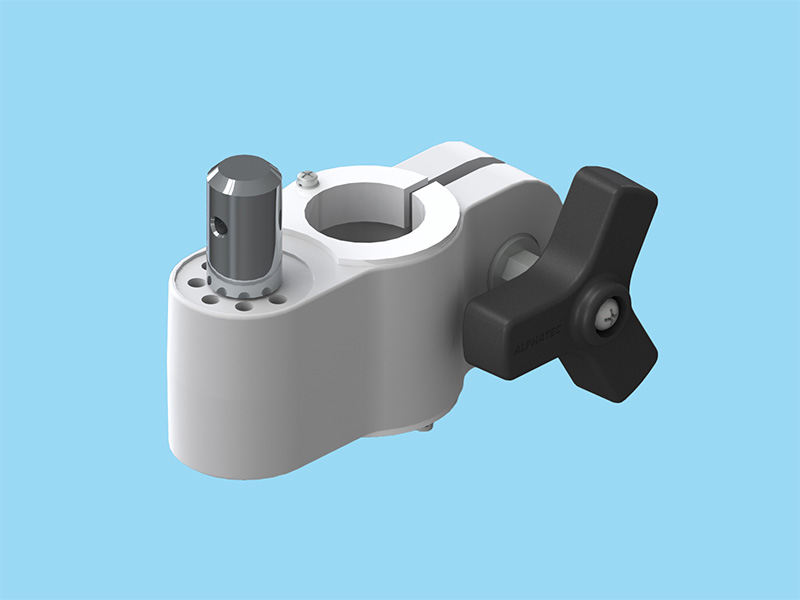 パイプ径32ミリ用 取付ブラケット ライトグレー