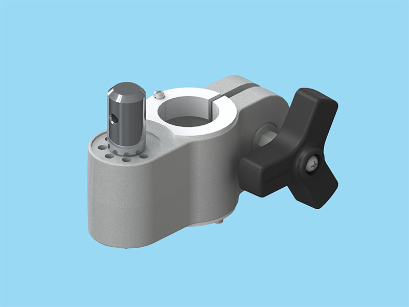 パイプ径32ミリ用 取付ブラケット シルバー