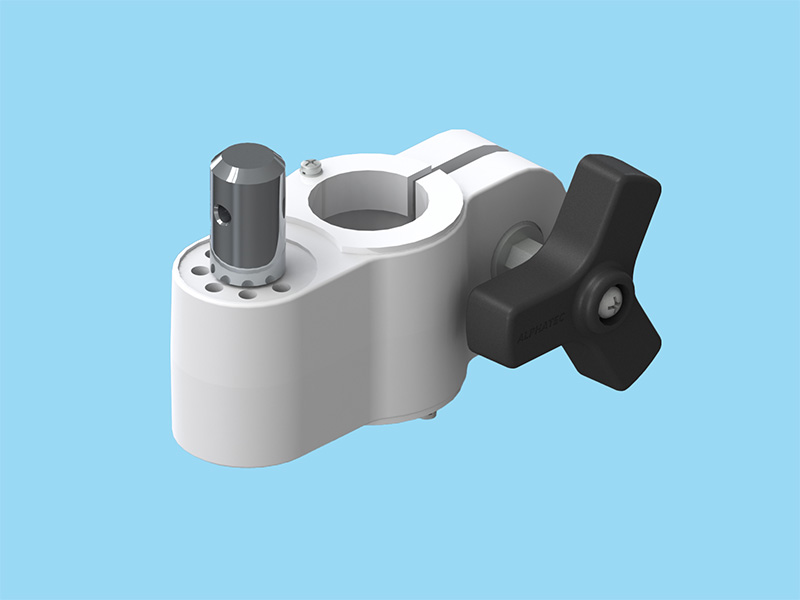 パイプ径32ミリ用 取付ブラケット ホワイト