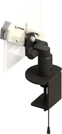 対角固定式タブレット搭載用ロータイプ卓上固定型アーム 本体ユニット（ブラック）