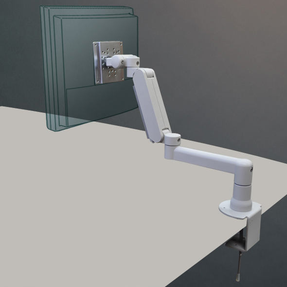 ディスプレイアーム フル機能タイプ 本体ユニット（ライトグレー 8Kg対応）