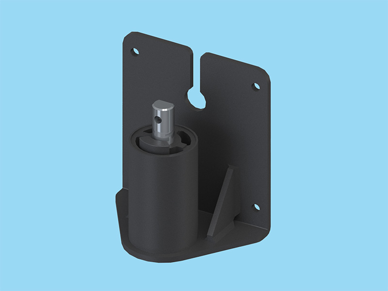 PSN7シリーズ専用 省スペース壁取付ブラケット（ケーブル通し穴付） ブラック