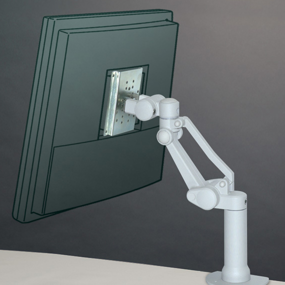 ディスプレイアーム フル機能ショートタイプ 本体ユニット（ライトグレー 10Kg対応）