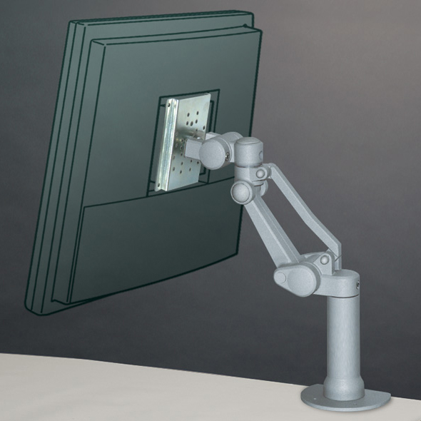 ディスプレイアーム フル機能ショートタイプ 本体ユニット（シルバー 4Kg対応）