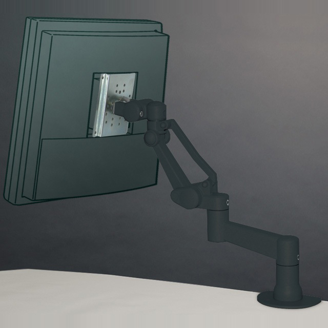 ディスプレイアーム フル機能タイプ 本体ユニット（ブラック 4Kg対応）