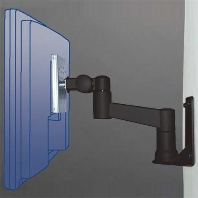 壁・パネル取付式アームスタンド 2軸タイプ（ブラック 5.5Kg対応）