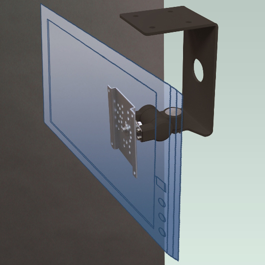 天吊り用固定金具（ブラック 10Kg対応）