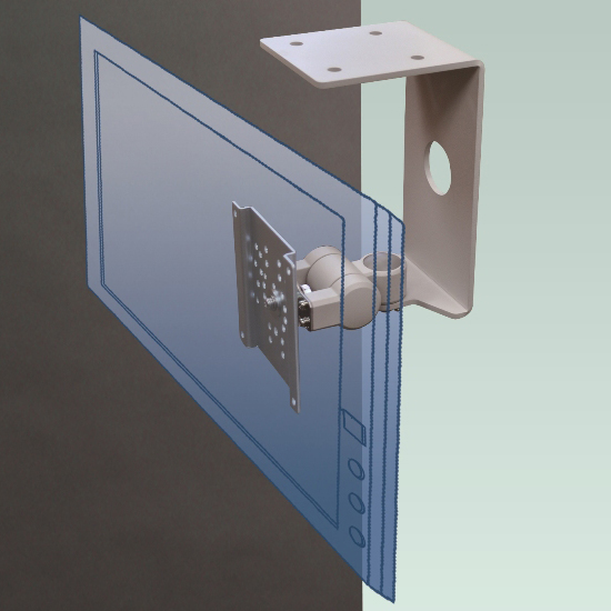 天吊り用固定金具（ライトグレー 10Kg対応）