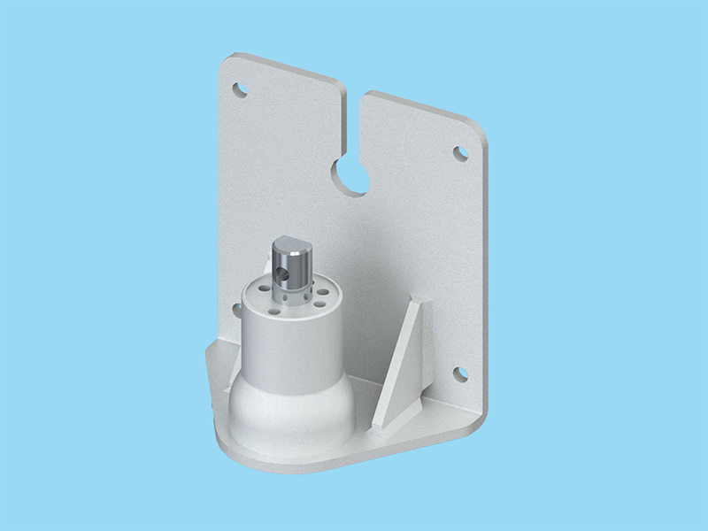 PS9シリーズ専用 省スペース壁取付ブラケット（ケーブル通し穴付） シルバー