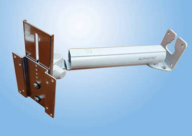 テレビ上向き収納機能・ケーブル完全収納式アーム（ライトグレー）