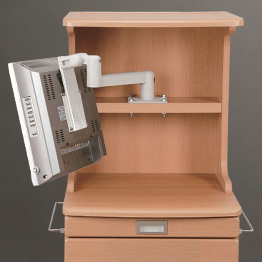 病院向け棚取付式アーム 2軸 平行移動タイプ（ライトグレー 5.5Kg対応）