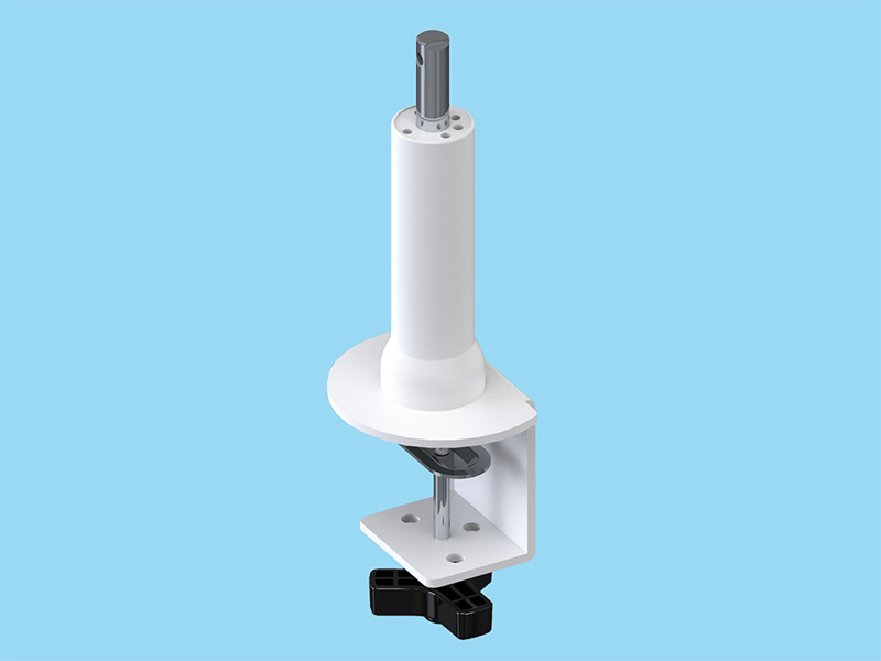 PS5CX・PS7BX・G1BXシリーズ用 ノブ式ロング支柱クランプ ライトグレー