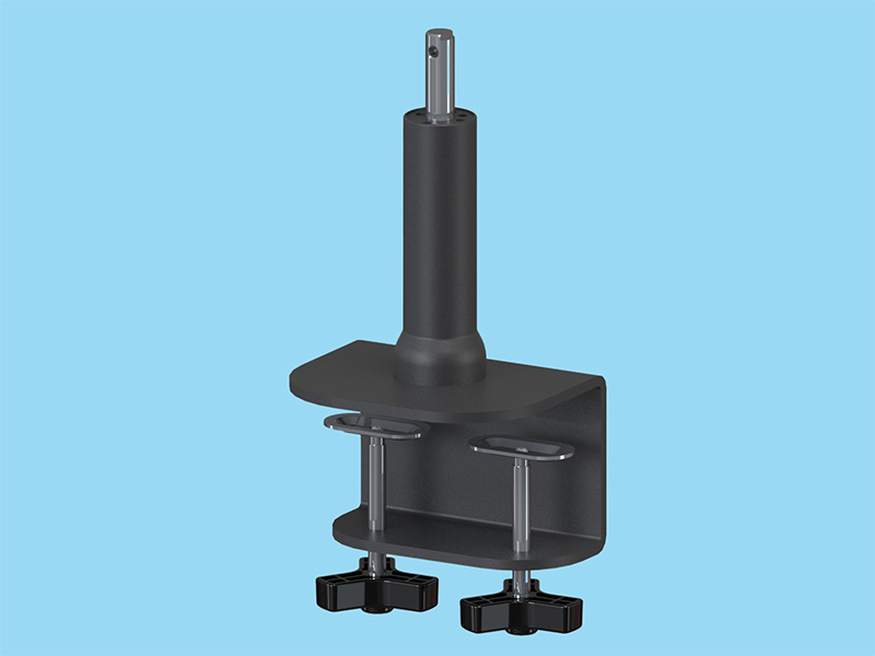 PS5CX・PS7BX・G1BXシリーズ用 ノブ式ロング支柱強化クランプ ブラック