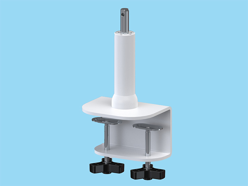 PS5CX・PS7BX・G1BXシリーズ用 ノブ式ロング支柱強化クランプ ライトグレー