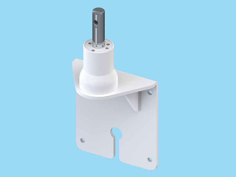 PS5CX・PS7BX・G1BXシリーズ用 壁取付ブラケット（ケーブル通し穴付） ライトグレー