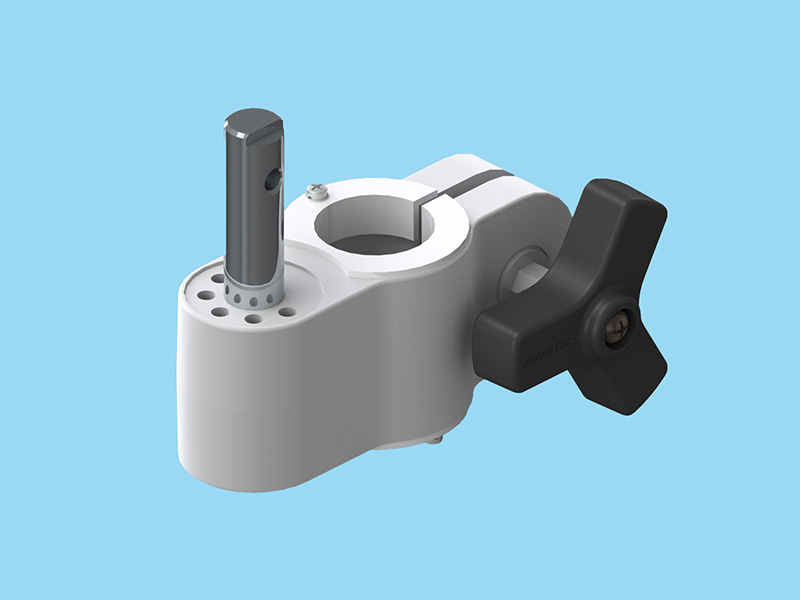 PS5CX・PS7BX・G1BXシリーズ用 パイプ径32ミリ用 取付ブラケット ライトグレー