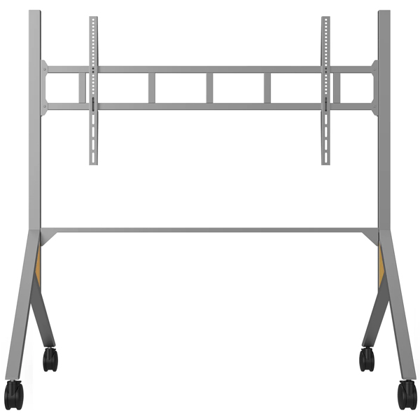 ディスプレイスタンド ヒト HIT21 シルバー色 キャスター付 ディスプレイ取付金具付 電子黒板にもお奨め ディスプレイ推奨サイズ ～100型