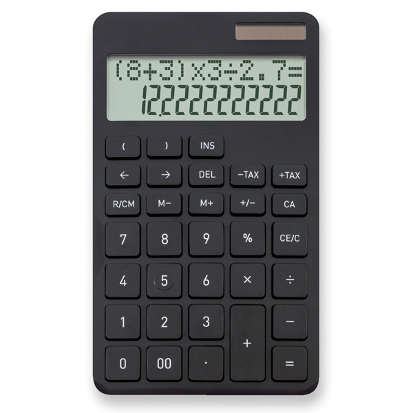 計算式表示電卓 ブラック