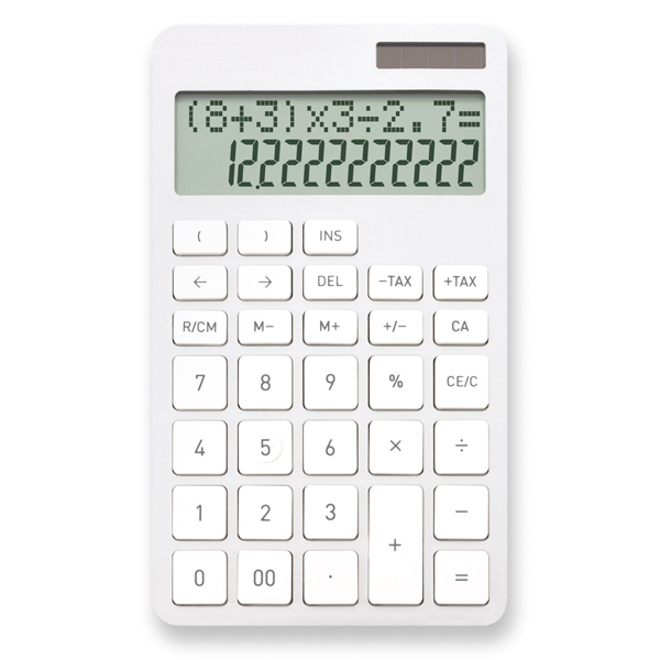 計算式表示電卓 ホワイト