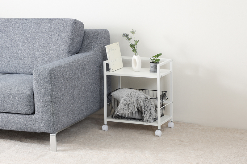 デスクワゴン2段 ホワイト