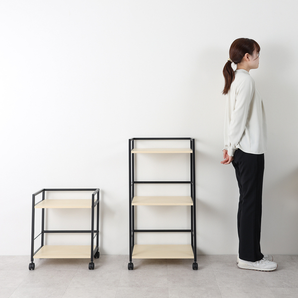 デスクワゴン3段 ブラック