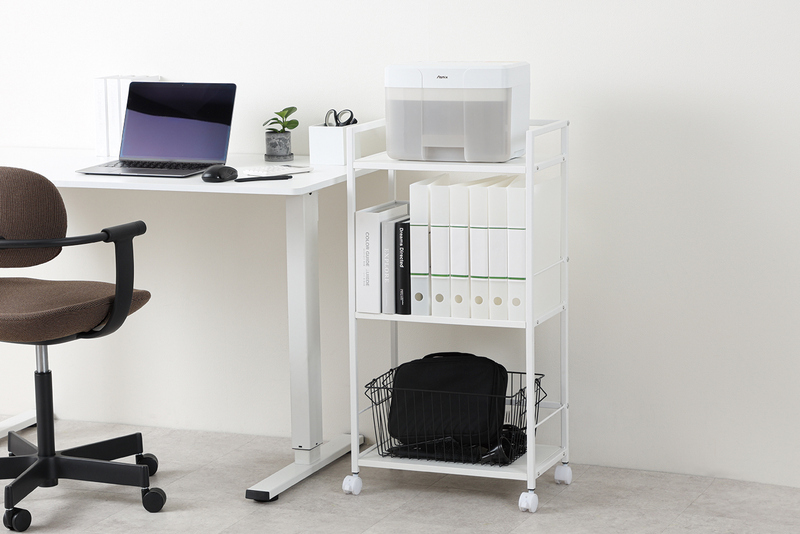 デスクワゴン3段 ホワイト