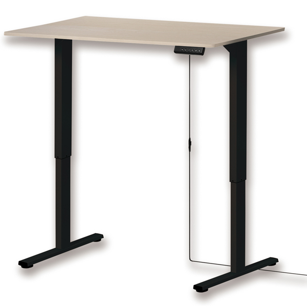 電動昇降デスク 木目ブラック 天板幅1200mm