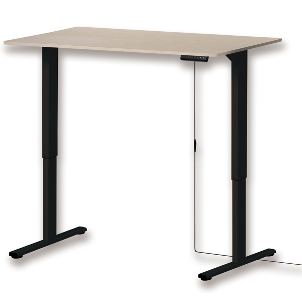 電動昇降デスク 木目ブラック 天板幅1400mm