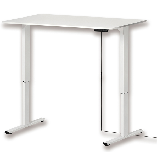 電動昇降デスク ホワイト メモリー付 天板幅1400mm
