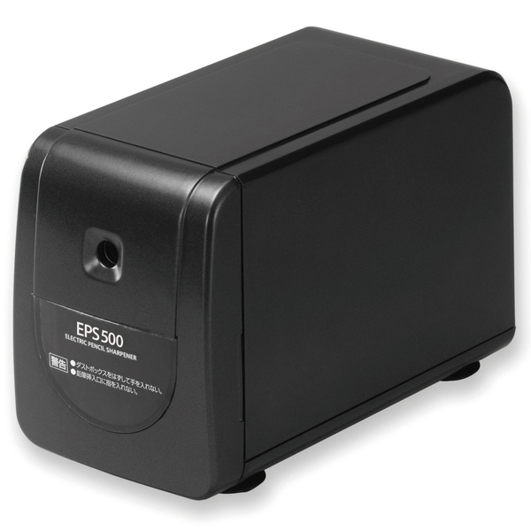電動シャープナー スリム 黒 ムダ削り防止 安全オートストッパー オーバーヒート防止搭載 吸盤付きで本体が動きにくい 引出式ダストボックス 1年保証 待機電力0W