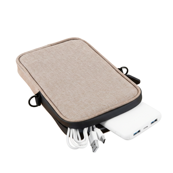 モバイルバッテリーポーチ 防炎タイプ ベージュ
