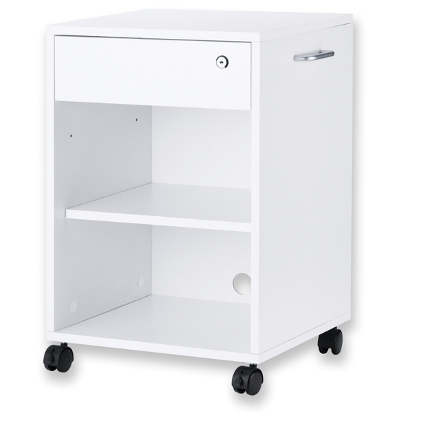 木製ワゴン 引き出しつき ホワイト