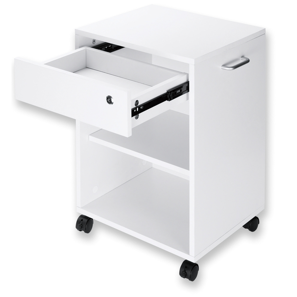 木製ワゴン 引き出しつき ホワイト