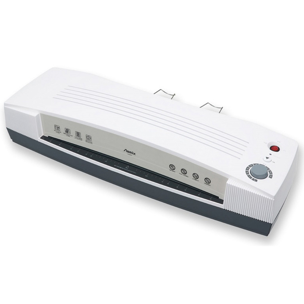 4ローラーラミネーター A2サイズまで 立ち上がり/4～8分 フィルム厚/150μまで A4長手/約45秒