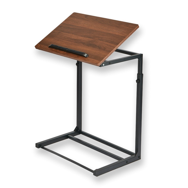 サイドテーブル 角度・高さ調整付き ブラック