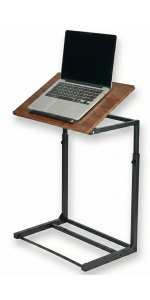 サイドテーブル 角度・高さ調整付き ブラック