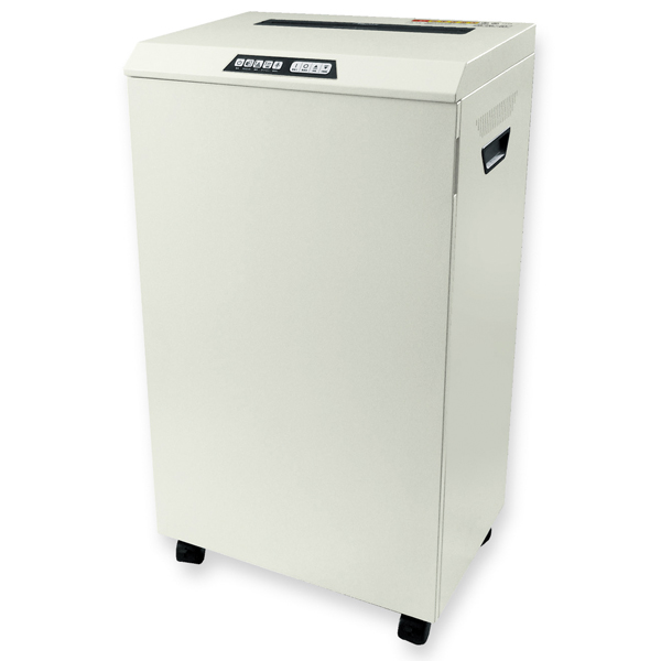 業務用マイクロカットシュレッダー A3対応 金属ボディ採用 最大20/19枚細断(50/60Hz) ダスト容量90L 定格時間60分 細断寸法2×15mm W520×D385×H935mm